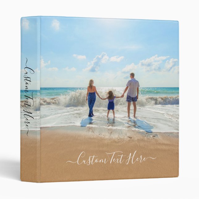 Custom Photo and Text Binder - Your Summer Design (Front/Spine)
