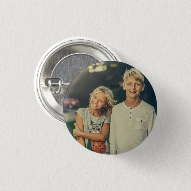 Custom photo and text button (Front & Back)