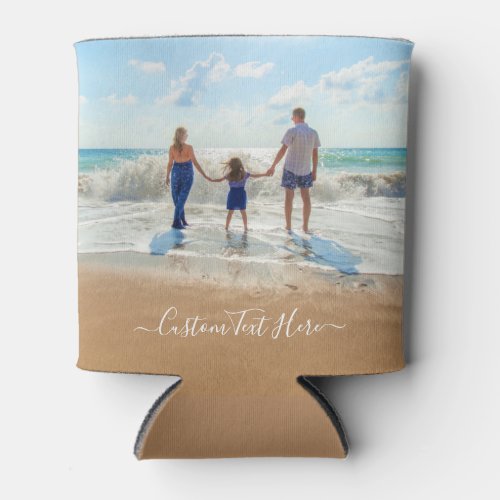Custom Photo and Text Can Cooler _ Your Design  