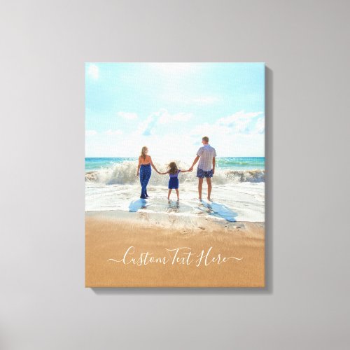 Custom Photo and Text Canvas Print Your Own Design