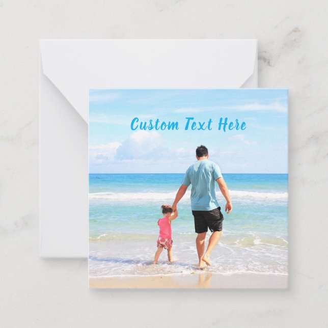 Custom Photo and Text Card - Your Summer Design (Front)