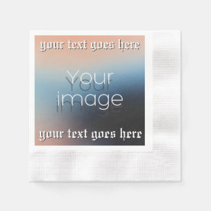 Custom Photo and text Church – Religious baptism Napkins
