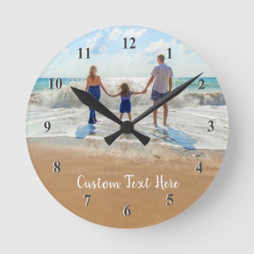 Custom Photo and Text Clock _ Your Design _ Family