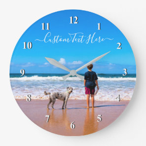 Custom Photo and Text Clock Your Own Design