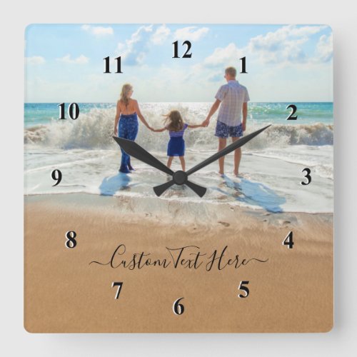 Custom Photo and Text Clock _ Your Photo Design 