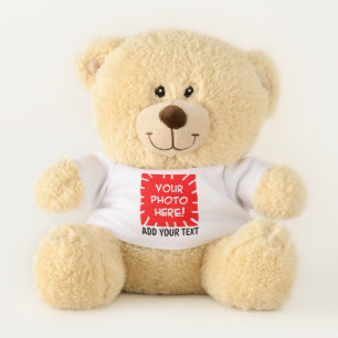 Custom photo and text cool funny teddy bear