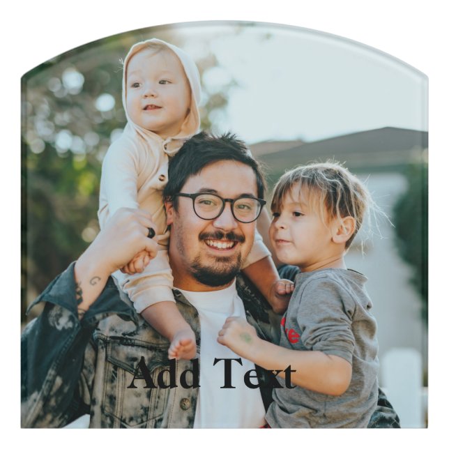 Custom Photo and Text Door Sign (Contour Front)