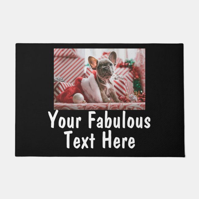 Custom Photo and Text Doormat (Front)