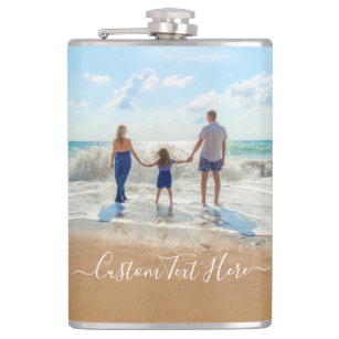 Custom Photo and Text - Family - Your Own Design  Flask