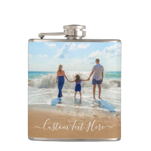 Custom Photo and Text Flask Your Own Design