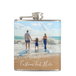 Custom Photo and Text Flask - Your Summer Design