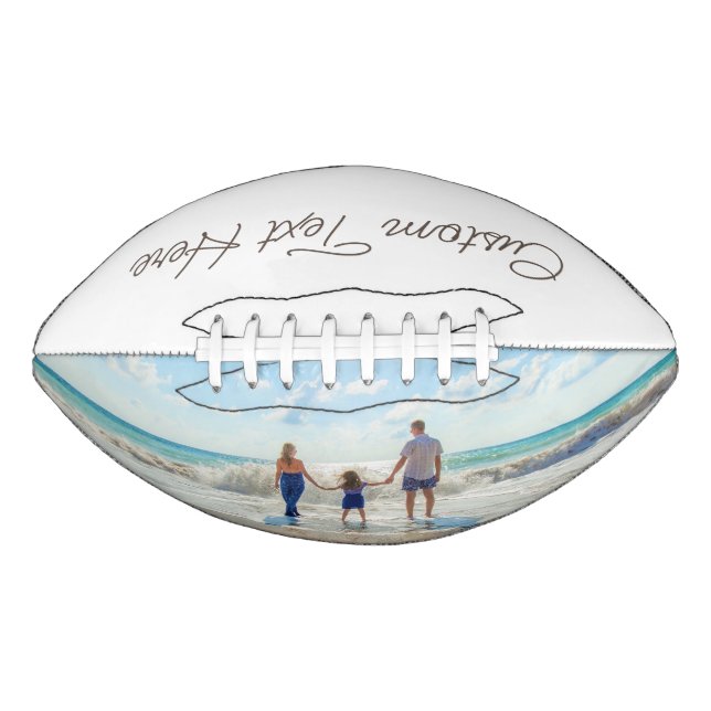 Custom Photo and Text Football Your Own Design   (Front)