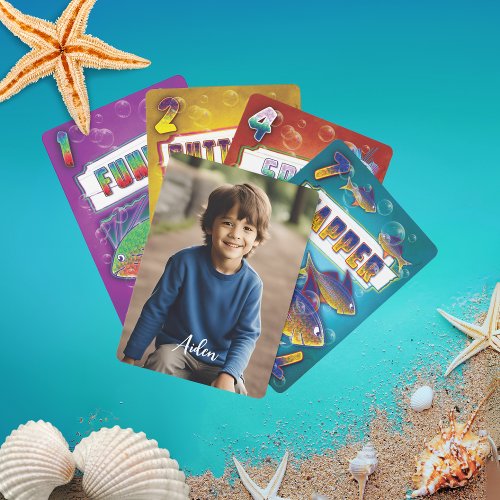 Custom Photo and Text Go Fish or Various Games Go Fish Cards