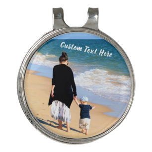 Custom Photo and Text Golf Hat Clip Ball Marker