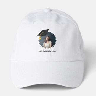 Custom Photo and Text Graduation Cap Baseball Cap
