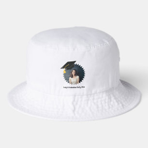 Custom Photo and Text Graduation Cap Bucket Hat