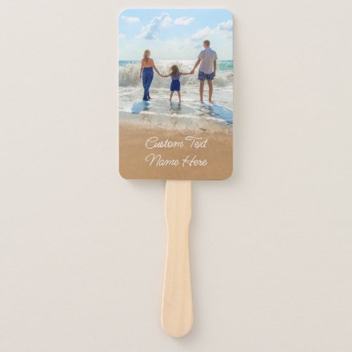 Custom Photo and Text Hand Fan Your Family Design