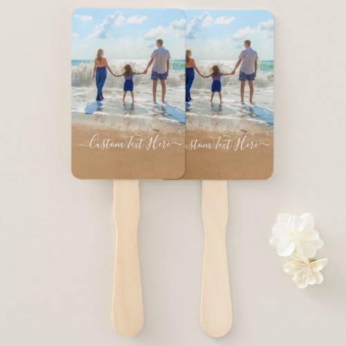 Custom Photo and Text Hand Fan _ Your Own Design