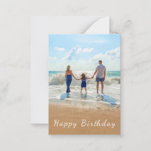 Custom Photo and Text Happy Birthday Card