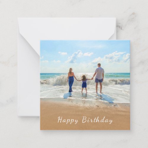 Custom Photo and Text _ Happy Birthday Note Card