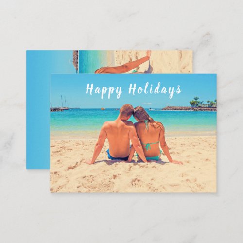 Custom Photo and Text _ Happy Holidays _ Summer _ Note Card