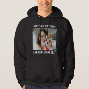 Custom Photo and Text Hoodie