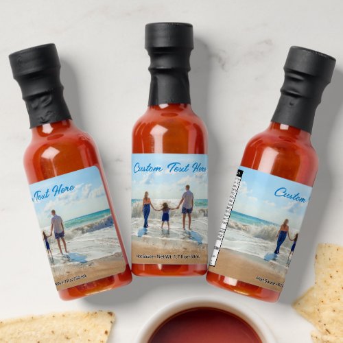 Custom Photo and Text Hot Sauces with Your Photos