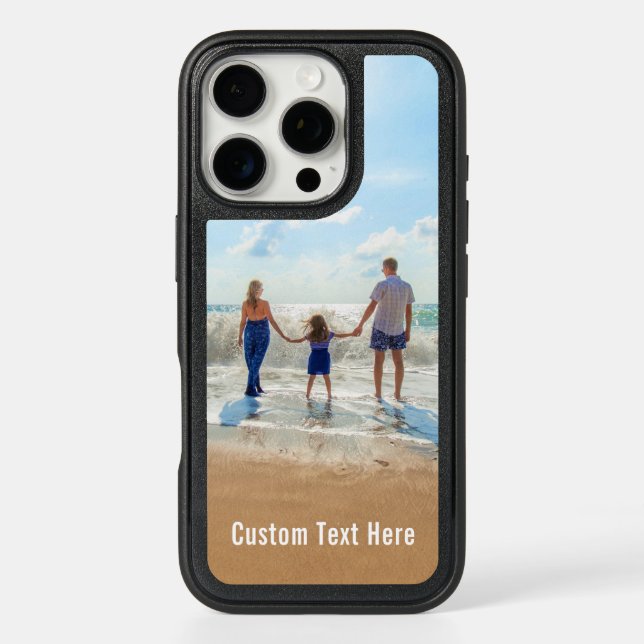 Custom Photo and Text iPhone Case Design Your Own (Back)