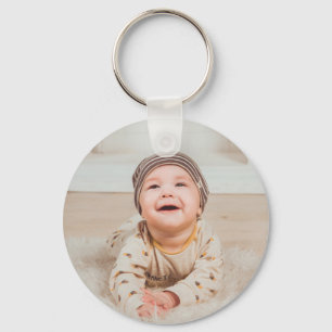Custom photo and text keychain
