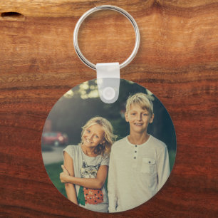 Custom photo and text keychain