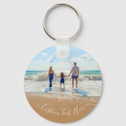 Custom Photo and Text Keychain Unique Your Design