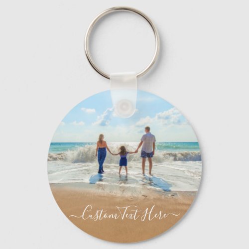 Custom Photo and Text Keychain _ Your Own Design