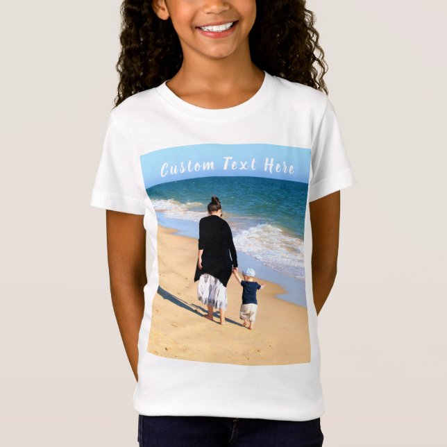 Custom Photo and Text Kids T-Shirt Your Own Design (Front)