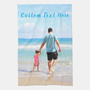 Custom Photo and Text Kitchen Towels Personalized