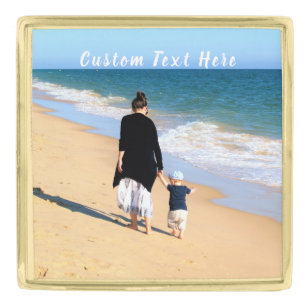 Custom Photo and Text Lapel Pin Your Own Design