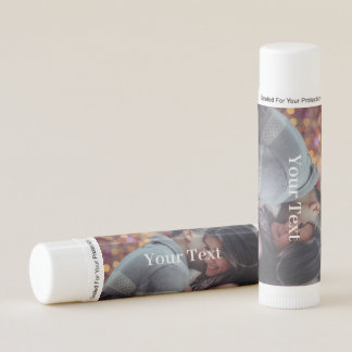 Custom. Photo and Text. Lip Balm