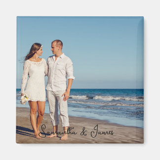 Custom Photo and Text Magnet