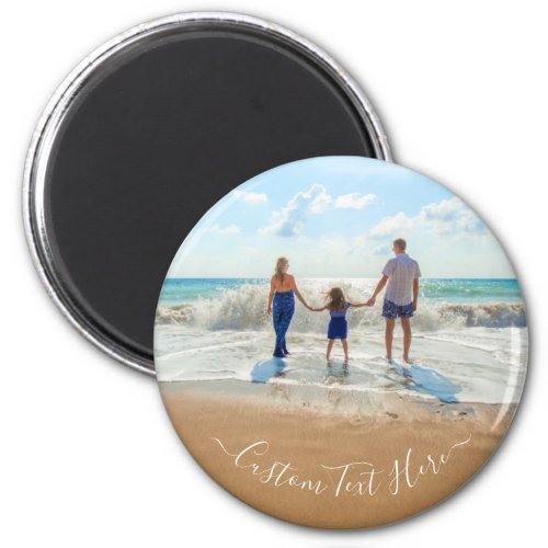Custom Photo and Text Magnet Gift Your Own Design