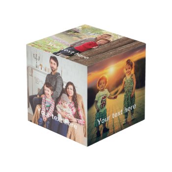 Custom Photo And Text Memory Cube by Tissling at Zazzle