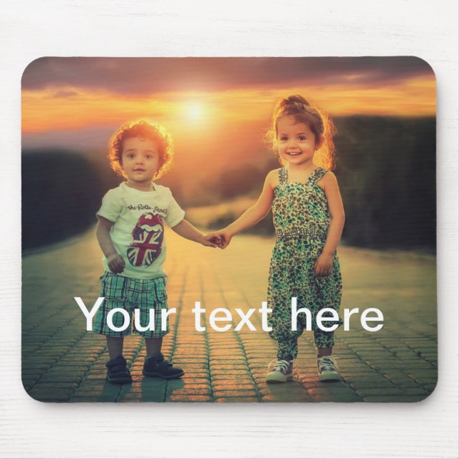 Custom Photo and Text Mouse Pad (Front)