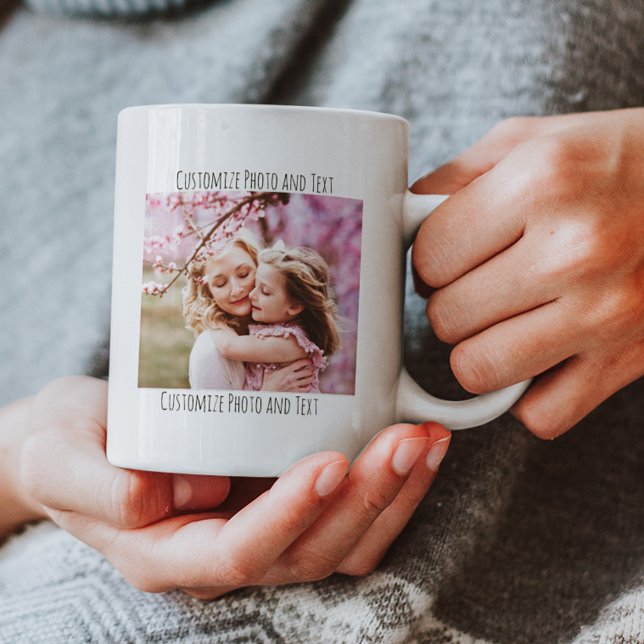 Custom Photo and Text Mug | Gifts for Mom (Creator Uploaded)