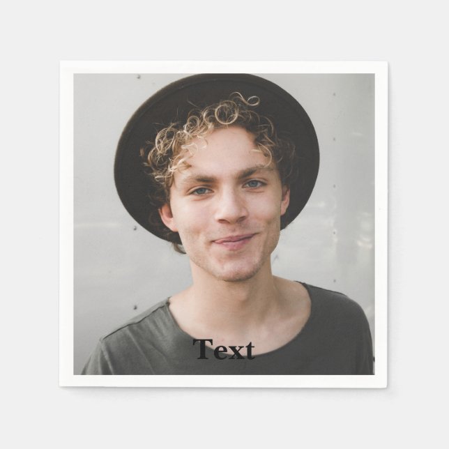 Custom Photo and Text Napkins (Front)