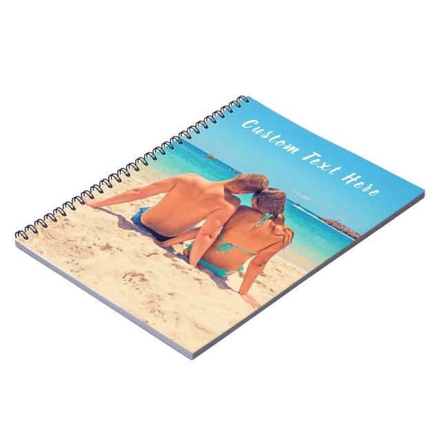 Custom Photo and Text Notebook Personalized Gift (Left Side)