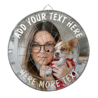 Custom Photo and Text Or Name Dart Board