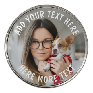 Custom Photo and Text Or Name Golf Ball Marker