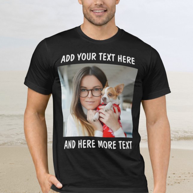 Custom Photo and Text Or Name T-Shirt (Creator Uploaded)