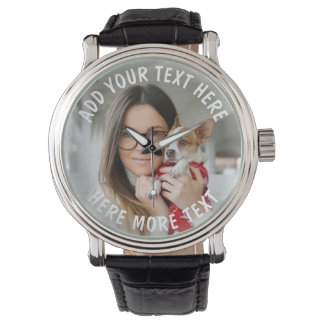 Custom Photo and Text Or Name Watch