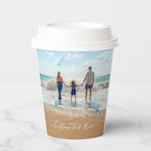 Custom Photo and Text Paper Cups _ Your Own Design