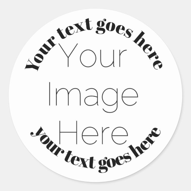 Custom Photo and text party function round Classic Round Sticker (Front)
