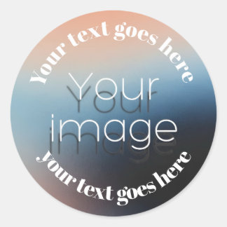 Custom Photo and text party function round Classic Round Sticker